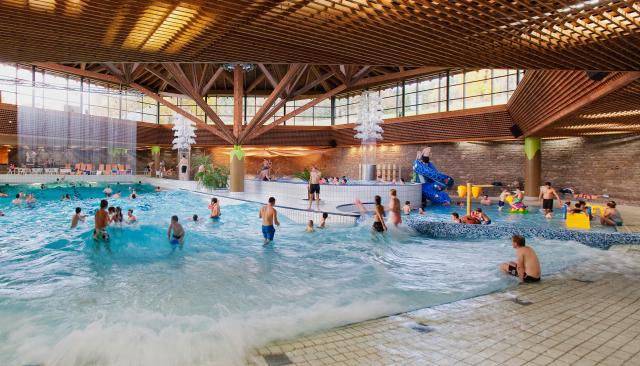 Das Wellenbad im Betrieb